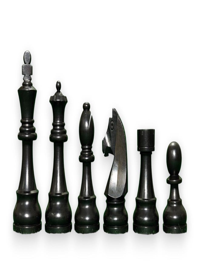Enterro Wooden Chess Pieces 3.75" Staunton German Knight Classic Ebonized - Well Polished (Without Chess Board) - Image 2